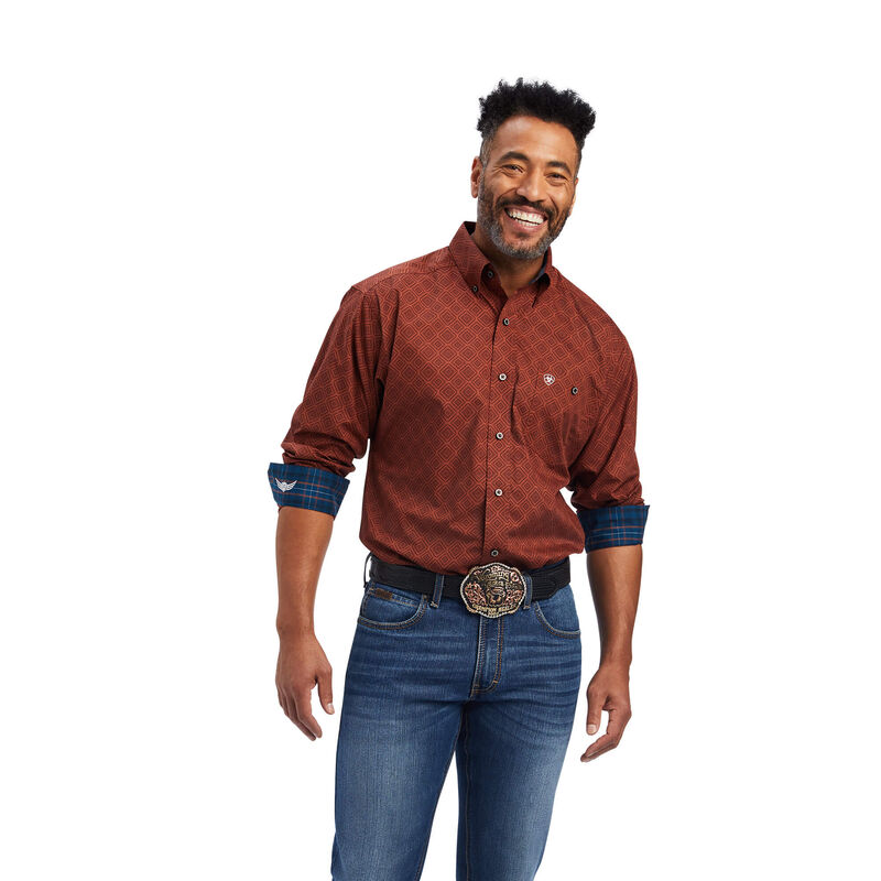 Camisas Ariat Relentless Unstoppable Stretch Classic Fit Marrones Hombre - Chile 795-PYKBTF